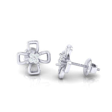 Load image into Gallery viewer, 18Kt white gold real diamond earring 27(3) by diamtrendz