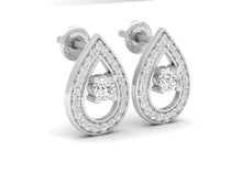 Load image into Gallery viewer, 18Kt white gold real diamond earring 2(1) by diamtrendz