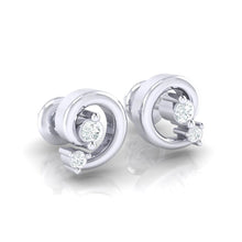 Load image into Gallery viewer, 18Kt white gold real diamond earring 30(1) by diamtrendz