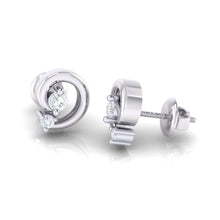 Load image into Gallery viewer, 18Kt white gold real diamond earring 30(3) by diamtrendz