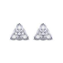 Load image into Gallery viewer, 18Kt white gold real diamond earring 31(2) by diamtrendz