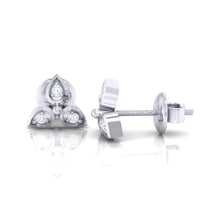 Load image into Gallery viewer, 18Kt white gold real diamond earring 31(3) by diamtrendz