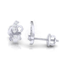 Load image into Gallery viewer, 18Kt white gold real diamond earring 33(3) by diamtrendz