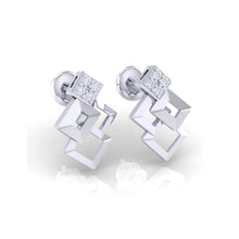Load image into Gallery viewer, 18Kt white gold real diamond earring 35(1) by diamtrendz