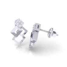Load image into Gallery viewer, 18Kt white gold real diamond earring 35(3) by diamtrendz