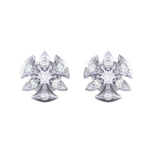Load image into Gallery viewer, 18Kt white gold real diamond earring 36(2) by diamtrendz