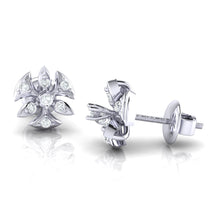 Load image into Gallery viewer, 18Kt white gold real diamond earring 36(3) by diamtrendz