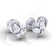 Load image into Gallery viewer, 18Kt white gold real diamond earring 40(1) by diamtrendz