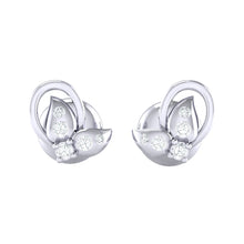 Load image into Gallery viewer, 18Kt white gold real diamond earring 40(2) by diamtrendz