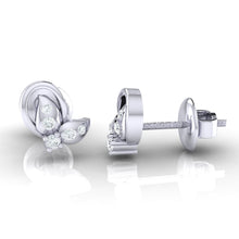 Load image into Gallery viewer, 18Kt white gold real diamond earring 40(3) by diamtrendz