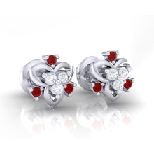 Load image into Gallery viewer, 18Kt white gold real diamond earring 41(1) by diamtrendz
