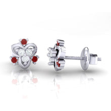 Load image into Gallery viewer, 18Kt white gold real diamond earring 41(3) by diamtrendz