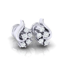Load image into Gallery viewer, 18Kt white gold real diamond earring 42(1) by diamtrendz