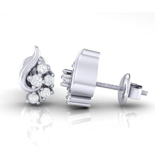 Load image into Gallery viewer, 18Kt white gold real diamond earring 42(3) by diamtrendz