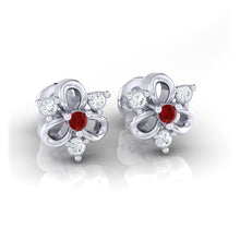 Load image into Gallery viewer, 18Kt white gold real diamond earring 45(1) by diamtrendz