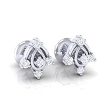 Load image into Gallery viewer, 18Kt white gold real diamond earring 46(1) by diamtrendz