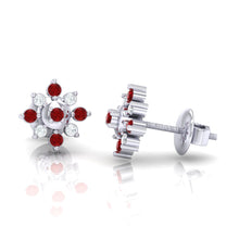 Load image into Gallery viewer, 18Kt white gold real diamond earring 47(3) by diamtrendz