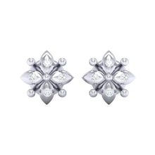 Load image into Gallery viewer, 18Kt white gold real diamond earring 48(2) by diamtrendz