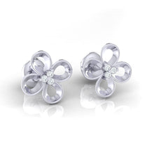 Load image into Gallery viewer, 18Kt white gold real diamond earring 49(1) by diamtrendz