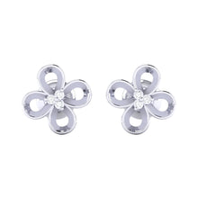 Load image into Gallery viewer, 18Kt white gold real diamond earring 49(2) by diamtrendz