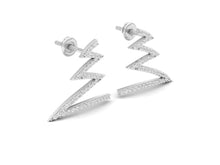 Load image into Gallery viewer, 18Kt white gold real diamond earring 4(1) by diamtrendz