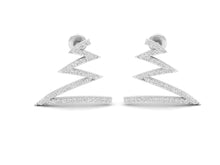Load image into Gallery viewer, 18Kt white gold real diamond earring 4(2) by diamtrendz