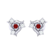 Load image into Gallery viewer, 18Kt white gold real diamond earring 50(2) by diamtrendz