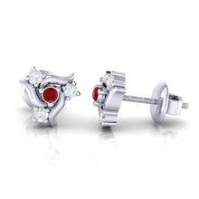 Load image into Gallery viewer, 18Kt white gold real diamond earring 50(3) by diamtrendz