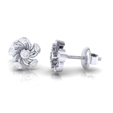Load image into Gallery viewer, 18Kt white gold real diamond stud earring 52(3) by diamtrendz