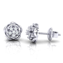 Load image into Gallery viewer, 18Kt white gold real diamond stud earring 53(3) by diamtrendz