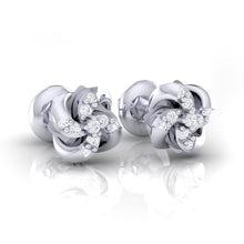 Load image into Gallery viewer, 18Kt white gold real diamond stud earring 54(1) by diamtrendz