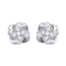 Load image into Gallery viewer, 18Kt white gold real diamond stud earring 54(2) by diamtrendz