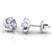 Load image into Gallery viewer, 18Kt white gold real diamond stud earring 54(3) by diamtrendz