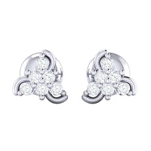 Load image into Gallery viewer, 18Kt white gold real diamond stud earring 55(2) by diamtrendz