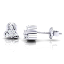 Load image into Gallery viewer, 18Kt white gold real diamond stud earring 55(3) by diamtrendz