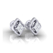 Load image into Gallery viewer, 18Kt white gold real diamond earring by diamtrendz