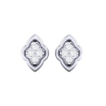 Load image into Gallery viewer, 18Kt white gold real diamond earring by diamtrendz