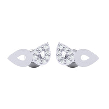 Load image into Gallery viewer, 18Kt white gold real diamond earring by diamtrendz