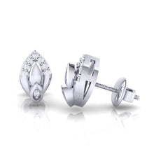 Load image into Gallery viewer, 18Kt white gold real diamond earring by diamtrendz