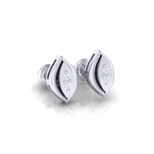 Load image into Gallery viewer, 18Kt white gold real diamond earring by diamtrendz