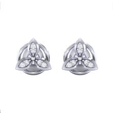 Load image into Gallery viewer, 18Kt white gold real diamond earring by diamtrendz