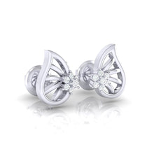 Load image into Gallery viewer, 18Kt white gold real diamond earring 7(1) by diamtrendz