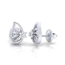 Load image into Gallery viewer, 18Kt white gold real diamond earring 7(3) by diamtrendz

