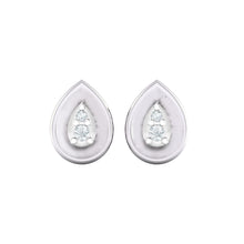 Load image into Gallery viewer, 18Kt white gold pear diamond earring by diamtrendz