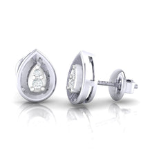 Load image into Gallery viewer, 18Kt white gold pear diamond earring by diamtrendz