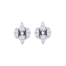 Load image into Gallery viewer, 18Kt white gold real diamond earring by diamtrendz