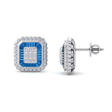 Load image into Gallery viewer, 18Kt white gold designer diamond earring by diamtrendz