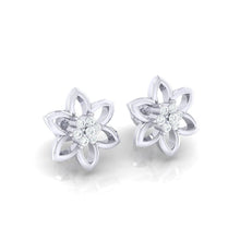 Load image into Gallery viewer, 18Kt white gold real diamond earring 8(1) by diamtrendz