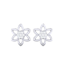 Load image into Gallery viewer, 18Kt white gold real diamond earring 8(2) by diamtrendz
