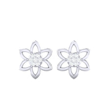 Load image into Gallery viewer, 18Kt white gold real diamond earring 8(2) by diamtrendz
